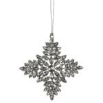 Handcrafted 4-Inch Jeweled Snowflake And Star Christmas Ornaments - Elegant Holiday Decor - Image 9