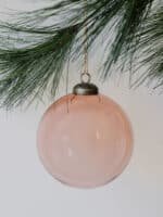 Set of 6 4-Inch Vintage Rose Glass Ornaments in Matte & Shiny Finishes for Holiday Decor - Image 6