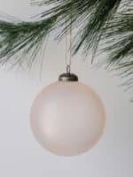 Set of 6 4-Inch Vintage Rose Glass Ornaments in Matte & Shiny Finishes for Holiday Decor - Image 5