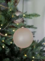 Set of 6 4-Inch Vintage Rose Glass Ornaments in Matte & Shiny Finishes for Holiday Decor - Image 2
