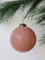 Set of 6 4-Inch Vintage Rose Glass Ornaments in Matte & Shiny Finishes for Holiday Decor - Image 3
