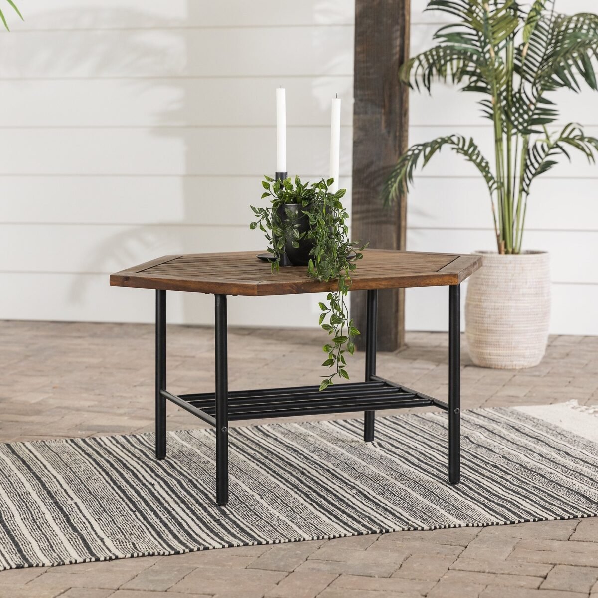 Pearson Modern Outdoor Hexagon Coffee Table - Image 1
