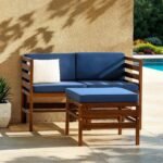 Sanibel 3-Piece Modular Acacia Chairs and Ottoman - Image 7