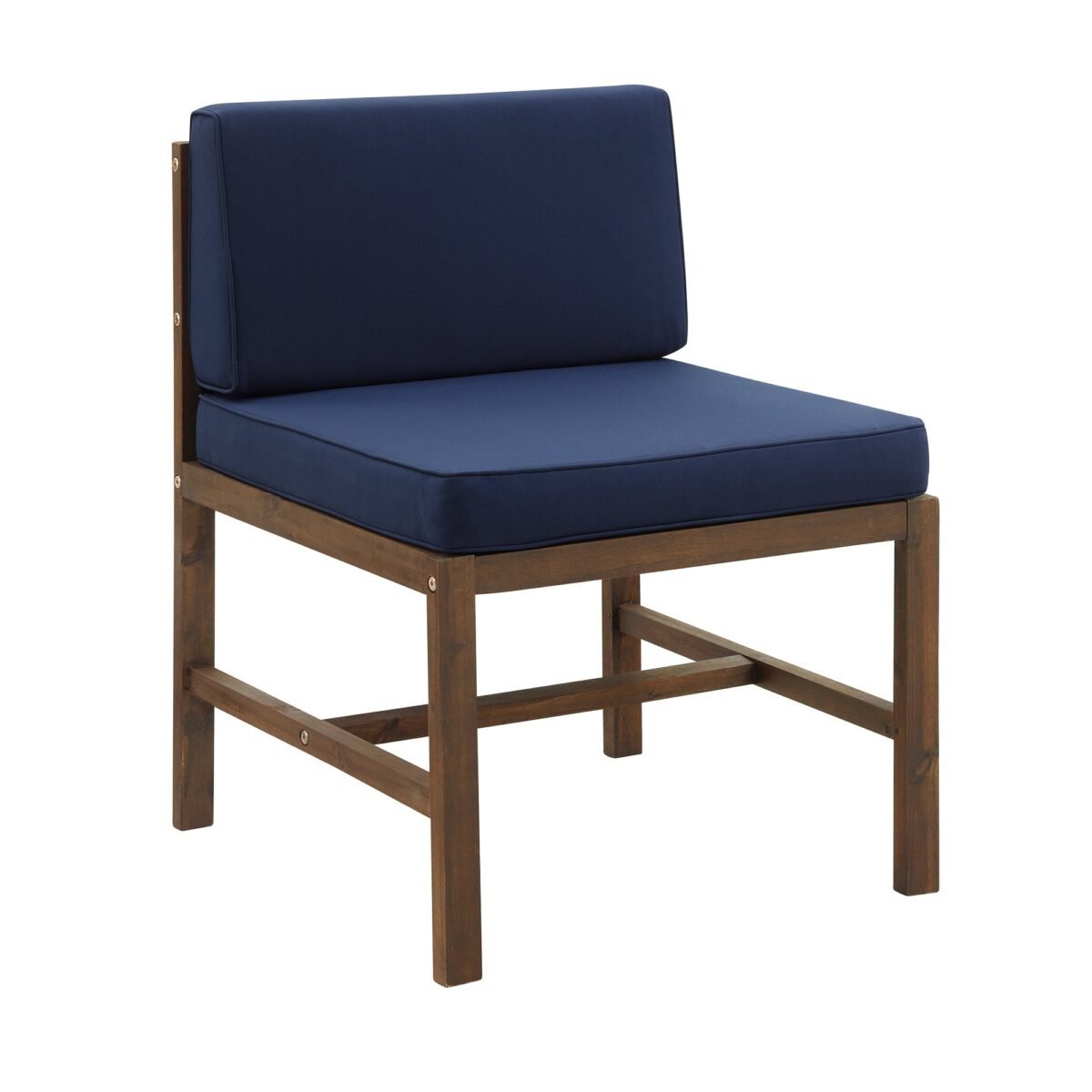 Sanibel Modular Outdoor Acacia Armless Chair - Image 1