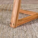 Prenton Modern Slat-Top Patio Round Dining Table - Image 10