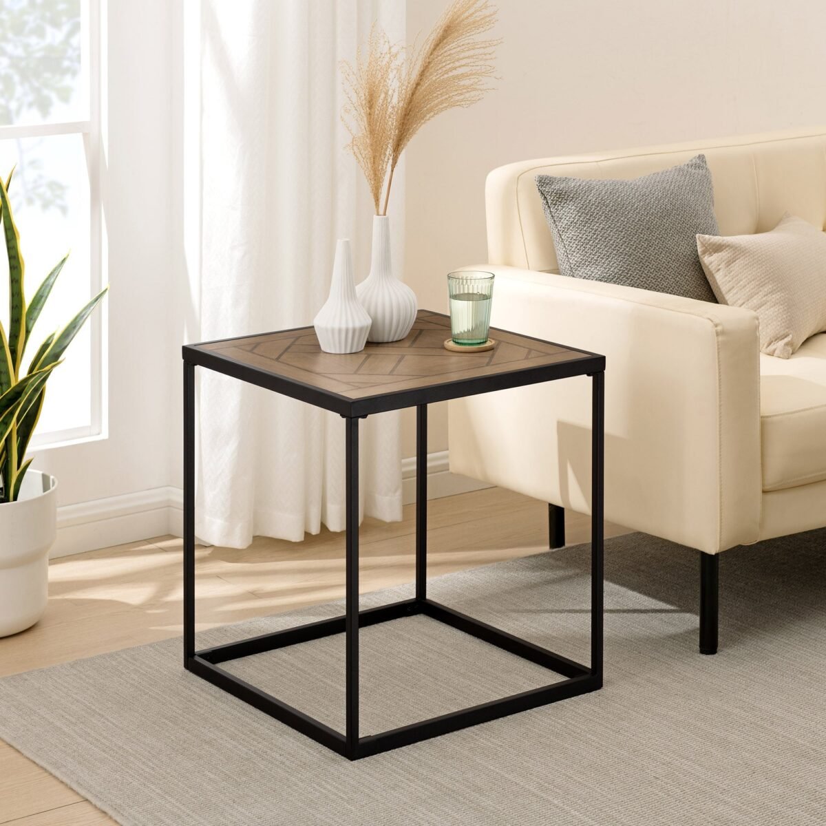 Parquet 20" Square Side Table - Image 1