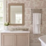 Pale Pink Safari Toile Wallpaper