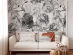 Black and White Peony Wallpaper - Image 7