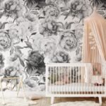 Black and White Peony Wallpaper - Image 3