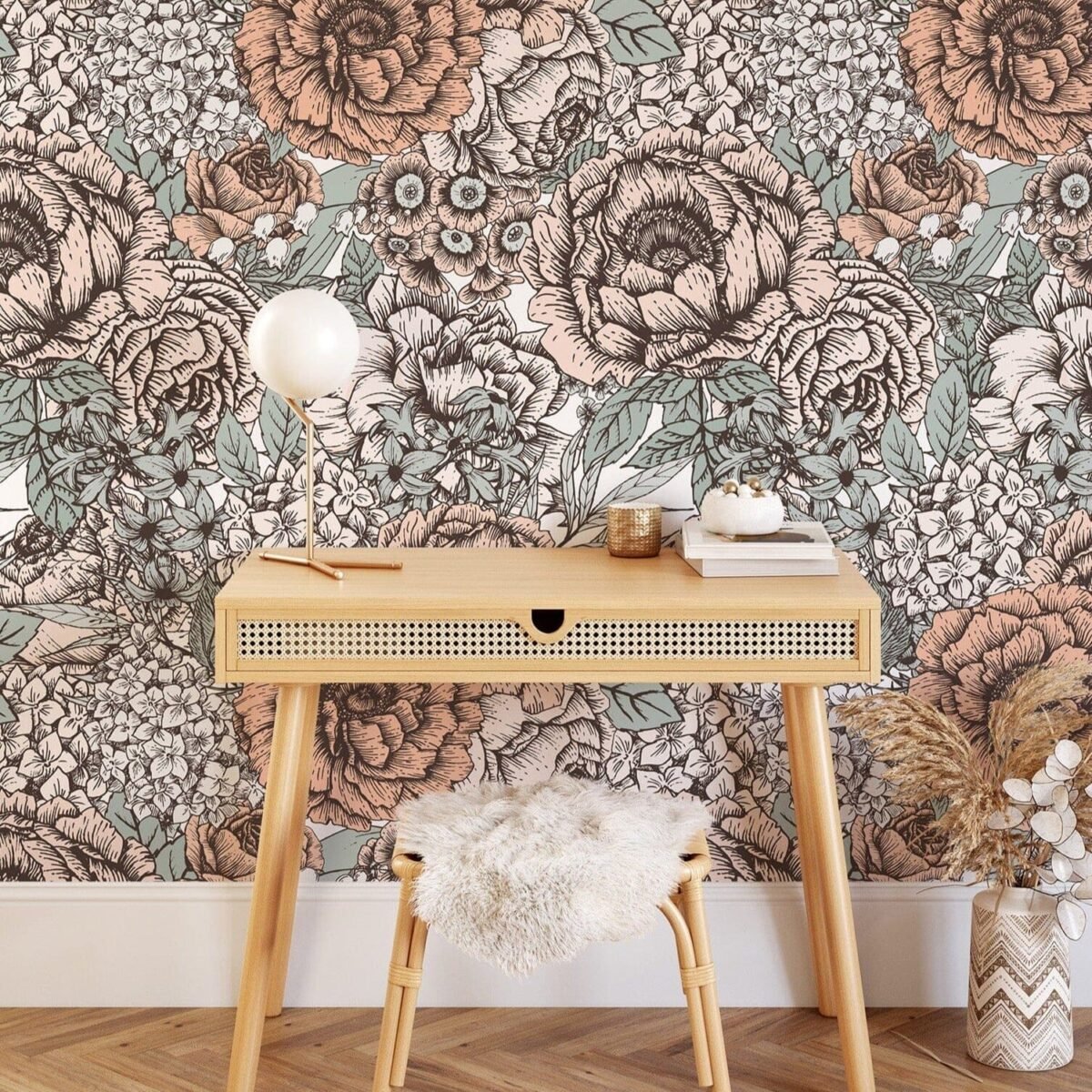 Vintage Peonies Wallpaper - Image 2