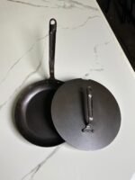 10" Round Carbon Steel Skillet - Hand Forged - Image 6