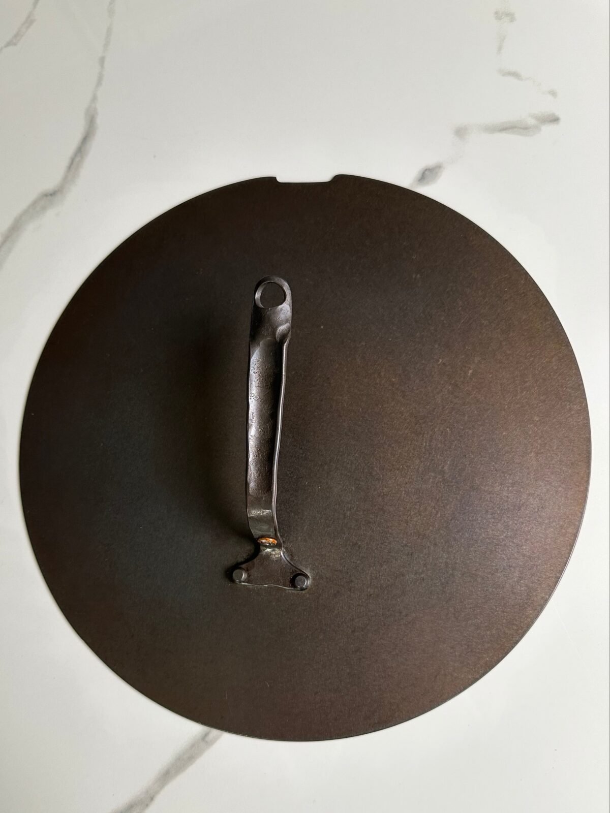 10" Round Carbon Steel Skillet - Hand Forged - Image 5
