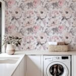 Pink Watercolor Flowers Wallpaper - Image 3