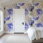 Purple and White Peony Bouquet Wallpaper - Elegant Floral Peel and Stick Wallpaper