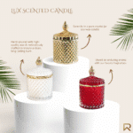 Gold Crystal Jar Scented Candle with Lid - Image 2