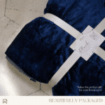 Blue Reversible Ultra-Soft Plush Sherpa Throw Blanket, Double Bed Size 90 x 100" - Image 4