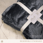 Grey Reversible Ultra-Soft Plush Sherpa Throw Blanket, Double Bed Size 90 x 100" - Image 4