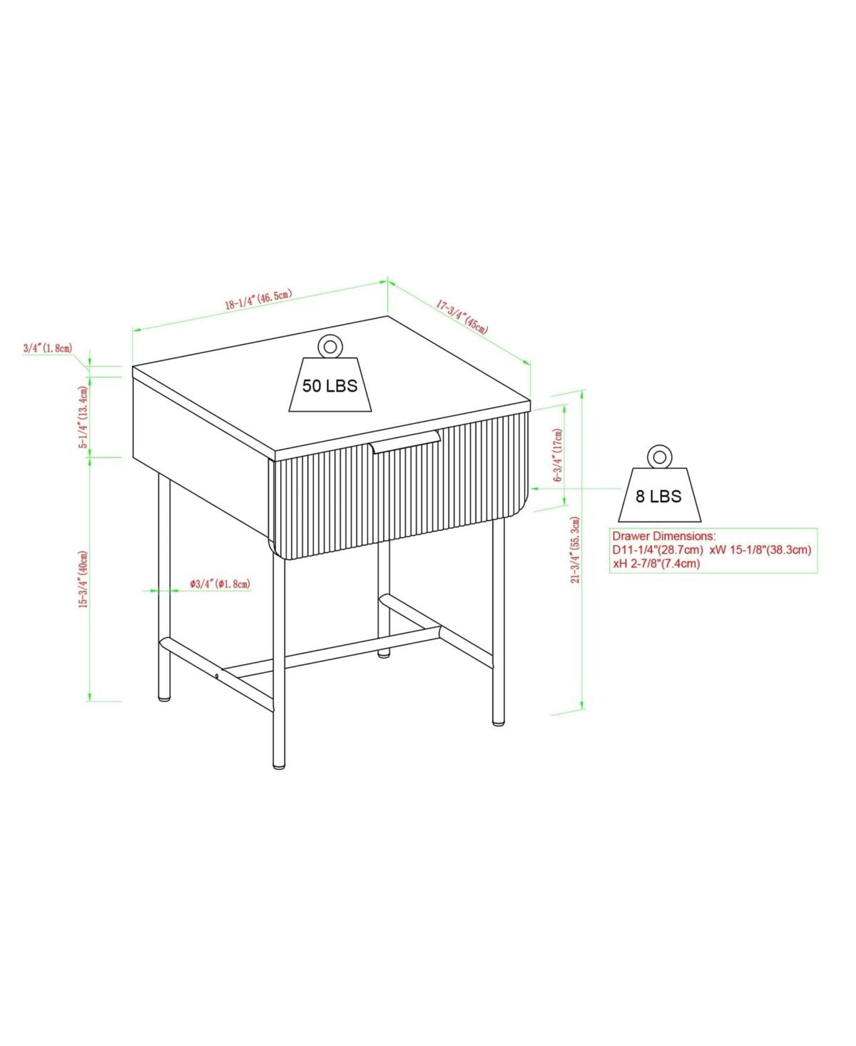 Reema Scandinavian Side Table - Image 5