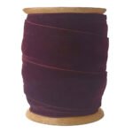 Burgundy Hand Dyed Velvet Ribbon - 10 Yards Each, Set of 2 for Elegant Gift Wrapping & Holiday Decor