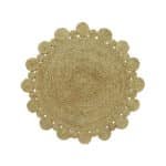 Handcrafted Natural Round Scalloped Jute Rug by CG Hunter - Eco-Friendly and Elegant Home Decor - Image 5