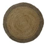 Handmade Natural & Brown Round Braided Jute Rug - Eco-Friendly, Artisanal Craftsmanship from India - Image 3