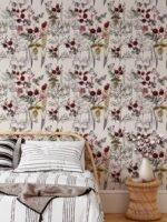 Red Flower Wallpaper - Rose Hip Wallpaper - Image 2