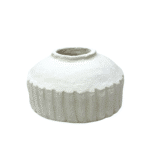 Paper Mache Ribbed Vase - Short