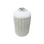 Paper Mache Ribbed Vase - Tall - Image 2