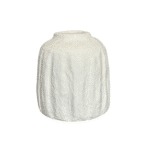 Paper Mache Ribbed Vase