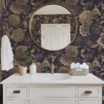 Vintage Flower Wallpaper Non-metallic gold - Image 4