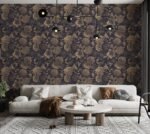 Vintage Flower Wallpaper Non-metallic gold - Image 8