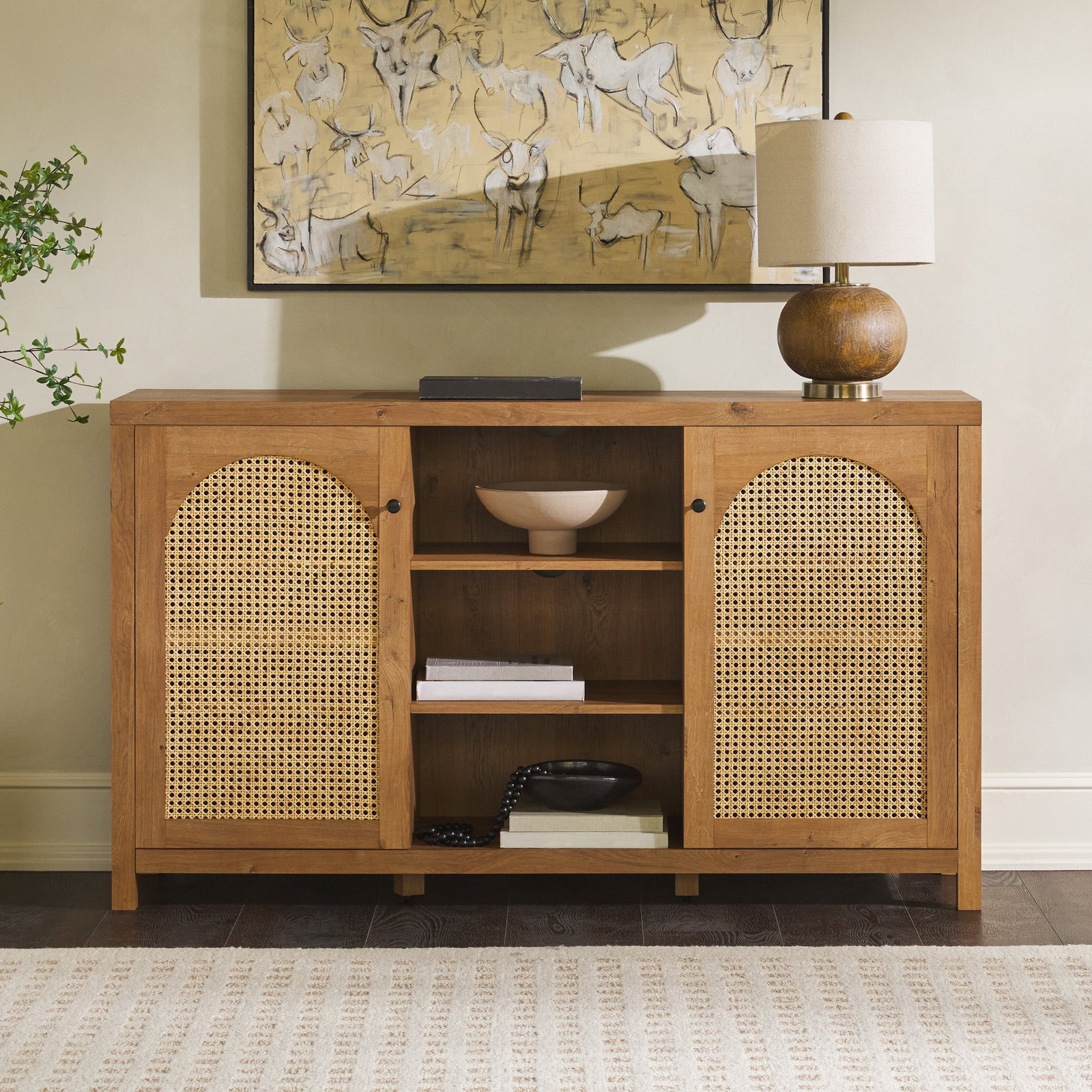 SAHD5DEO_ALL_US_LS_02_ed075183-dcc3-466a-8857-bd08994f8a94 Sasha 58" Rattan Sideboard / TV Stand - Image 1