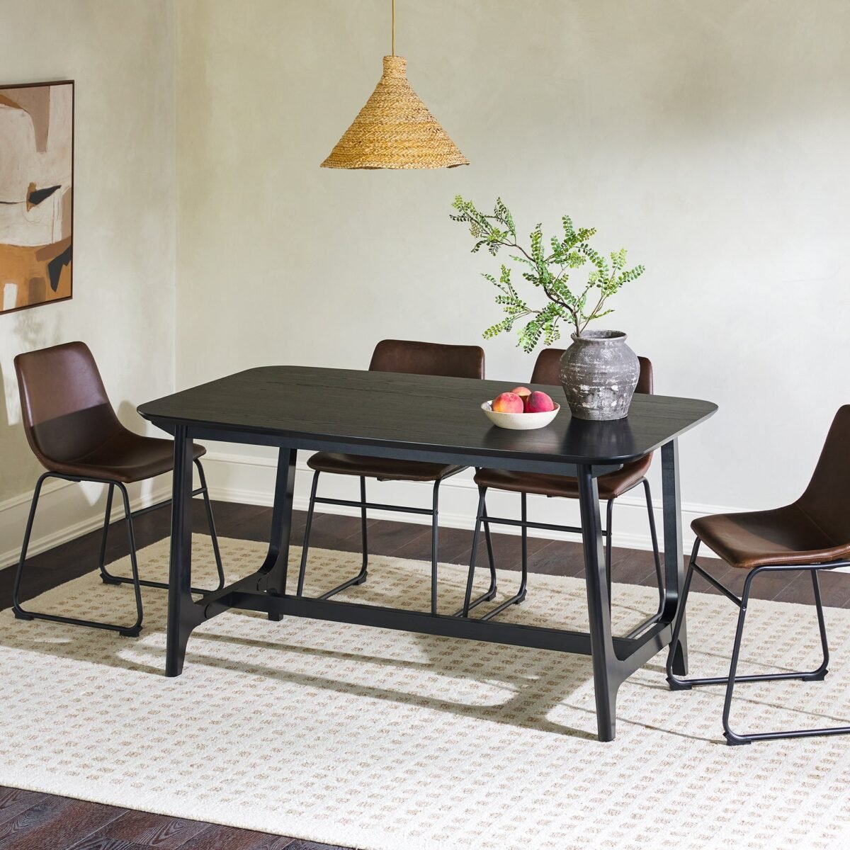 Mid-Century Sammen Dining Table with Trestle Base - Image 1