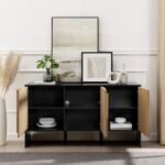 Silas Contemporary Wood Detailed-Door Sideboard / TV Stand - Image 10