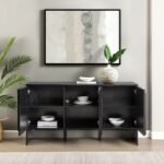 Silas Contemporary Wood Detailed-Door Sideboard / TV Stand - Image 5