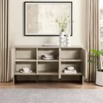 Silas Contemporary Wood Detailed-Door Sideboard / TV Stand - Image 7