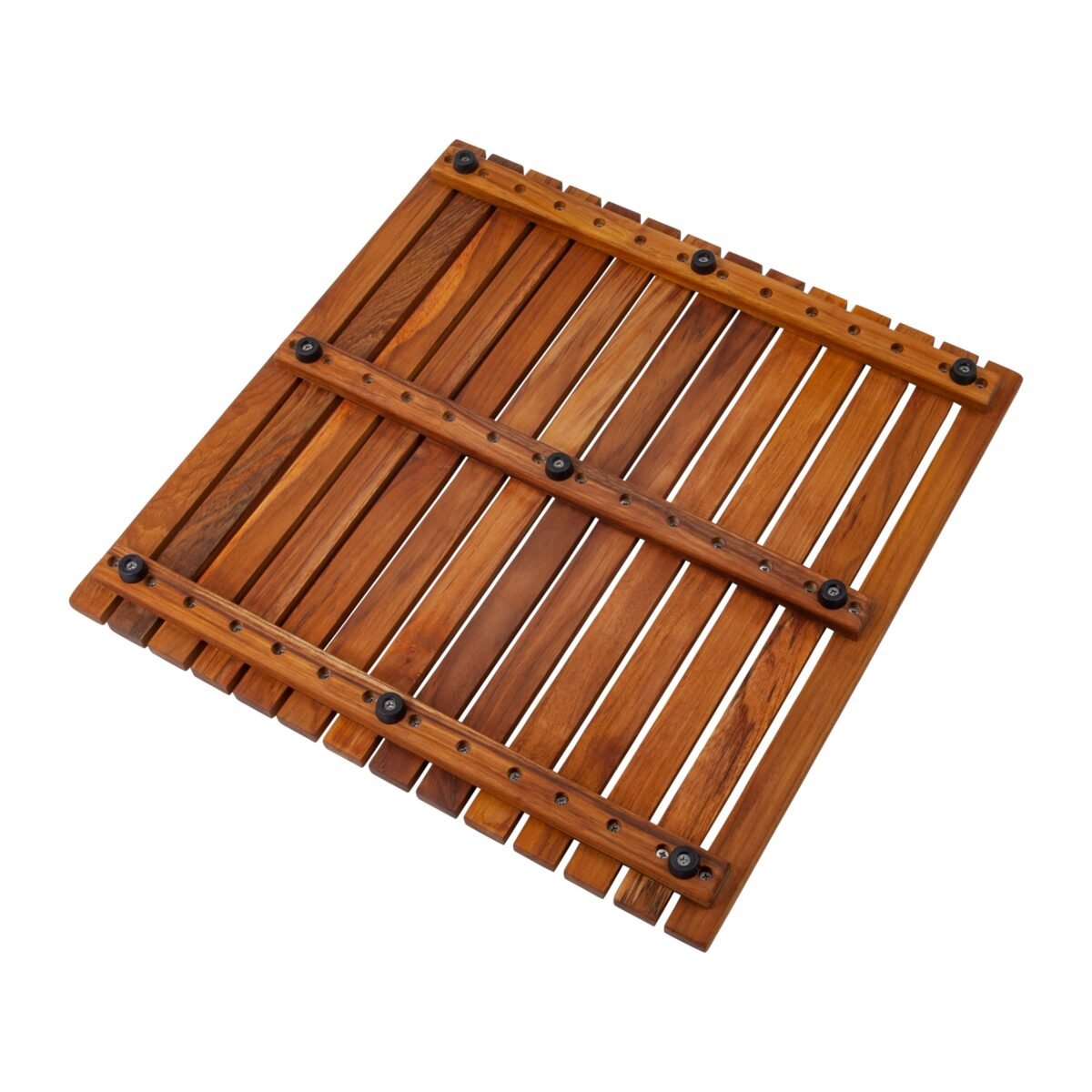 Redfish Oiled Teak Shower and Bath Mat 19.6″ x 19.6″ - Image 11