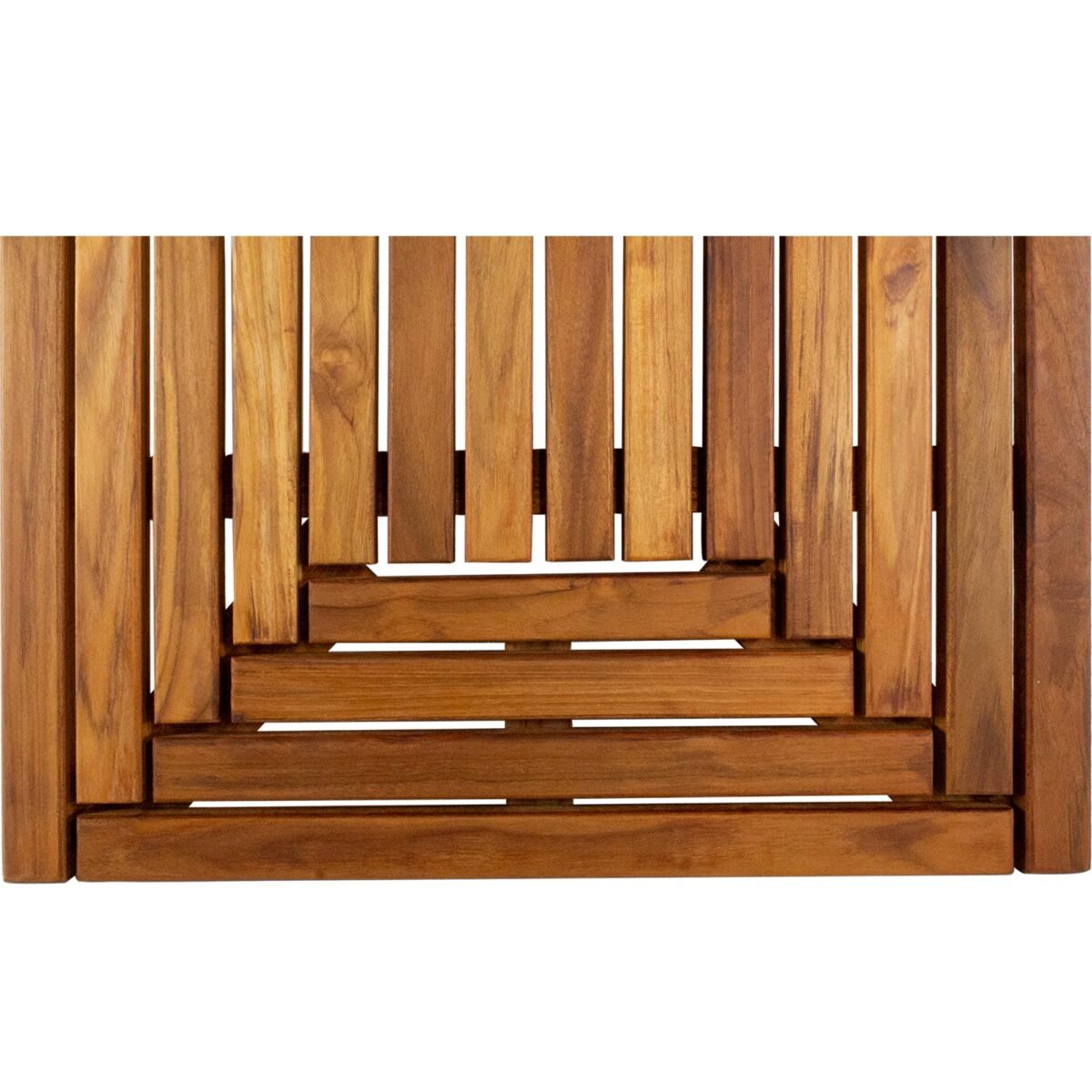 Denver Oiled Double Framed Teak Shower and Bath Mat 39" x 19" - Image 12