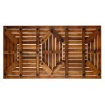 Denver Oiled Double Framed Teak Shower and Bath Mat 39" x 19" - Image 10