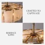 Sakhra Round Alabaster Chandelier - Image 4