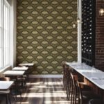 Scalloped Coneflower Wallpaper - Vintage Floral Elegance - Image 4