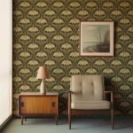 Scalloped Coneflower Wallpaper - Vintage Floral Elegance - Image 3