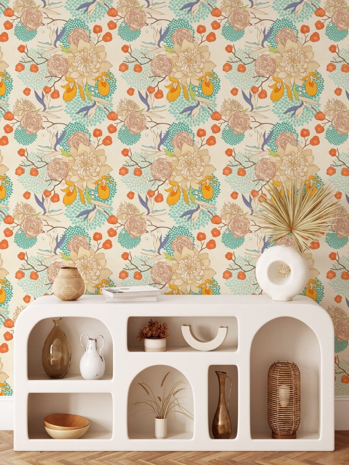 Vintage Floral Wallpaper Mural - Image 3