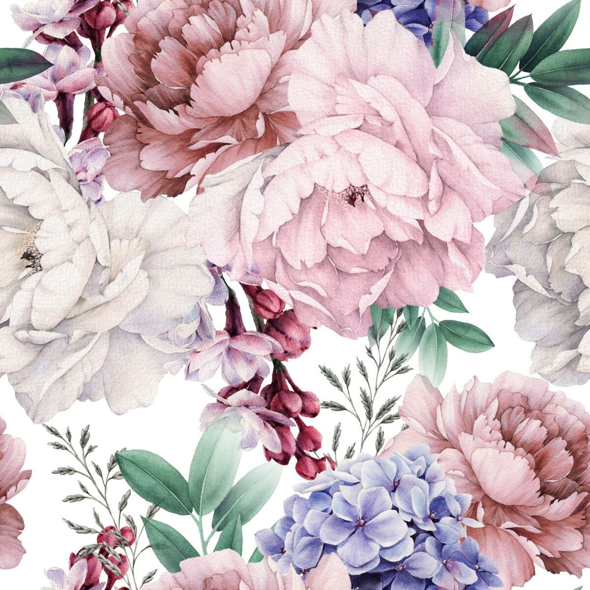 Purple Peony Bouquet Wallpaper - Image 2
