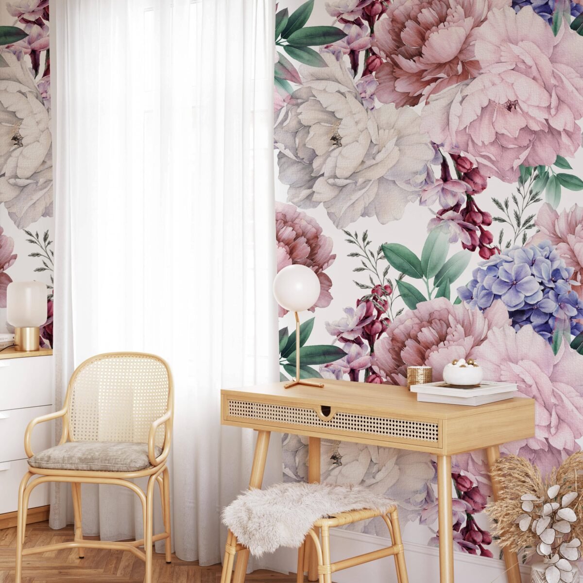 Purple Peony Bouquet Wallpaper - Image 5