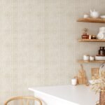 Beige Ikat Texture Peel and Stick Wallpaper Mural - Image 2