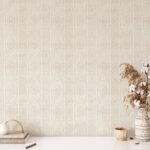 Beige Ikat Texture Peel and Stick Wallpaper Mural - Image 3