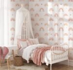 Whimsical Watercolor Rainbow Wallpaper - Hand Painted Pastel Nursery Wallpaper - Image 3