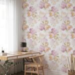 Large Pink Peony Peel and Stick Wallpaper