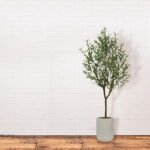Artificial 7' Olive Tree with Artisan Mediterranean Planter - Image 6